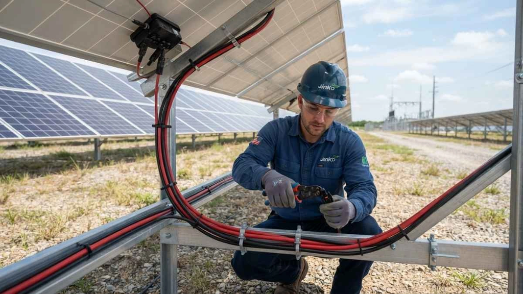O que considerar ao instalar um cabo solar fotovoltaico 6mm em grandes sistemas? 2 Organização de cabos solares fotovoltaicos em uma instalação de energia solar