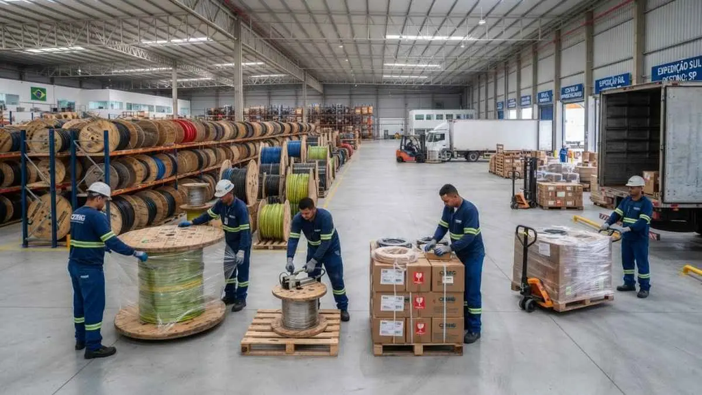 Por que abastecer sua revenda com cabo paralelo 2x2,5mm direto de um fabricante? 3 Cabos elétricos preparados para expedição e abastecimento de revendas.