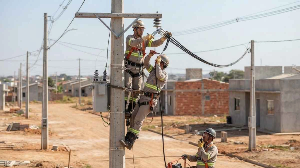 Como dimensionar o cabo de alumínio quadruplex 95mm em projetos de loteamentos urbanos? 3 Instalação de cabo de alumínio quadruplex em rede aérea de distribuição elétrica